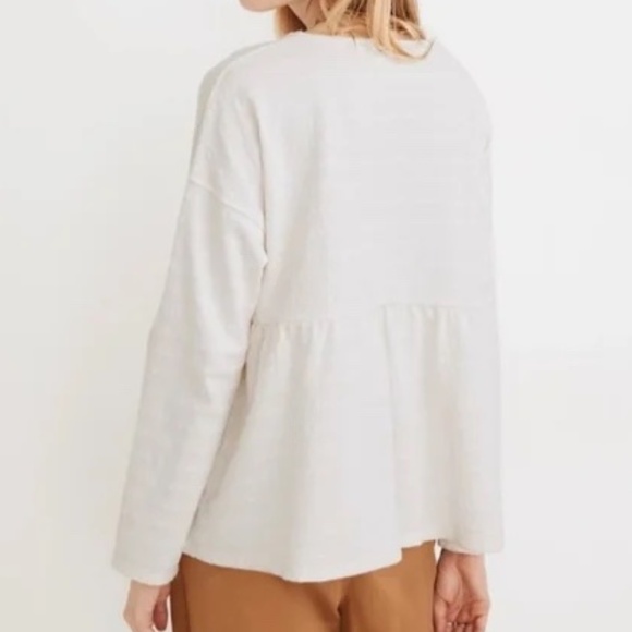 Madewell cream 'Jacquard Babydoll Top' - Picture 6 of 8